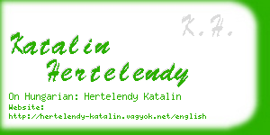 katalin hertelendy business card